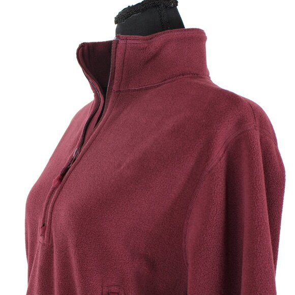 Aritzia TNA TnAction Polartec Burgundy Quarter Zip Fleece Pullover Jacket XS - Picture 3 of 7